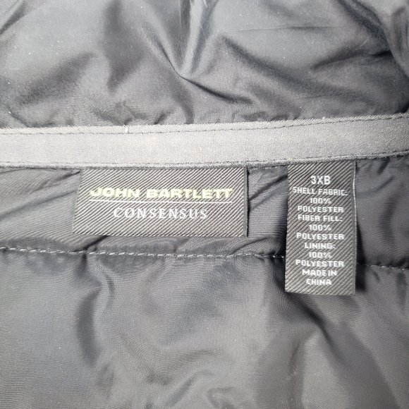 John Bartlett Consensus Full Zip Puffer Vest Gray & Black Men’s 3XL - Picture 6 of 9